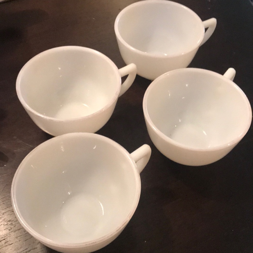 Vintage Corning Dinnerware Milk Glass Teacups